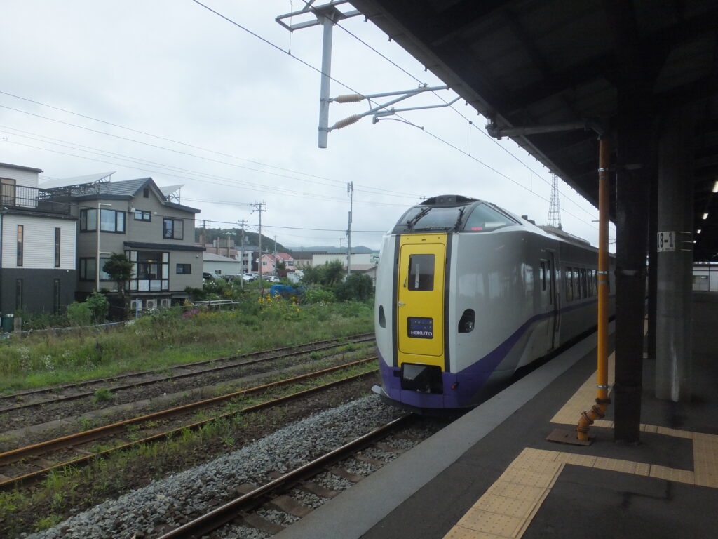 東室蘭駅で撮影した特急北斗7号
札幌行き